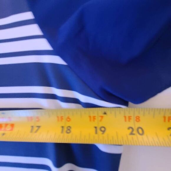 NWT EP Pro Womens Short Sleeve Exploded Dash Stripe Print Zip Golf Polo Top L - Picture 9 of 13